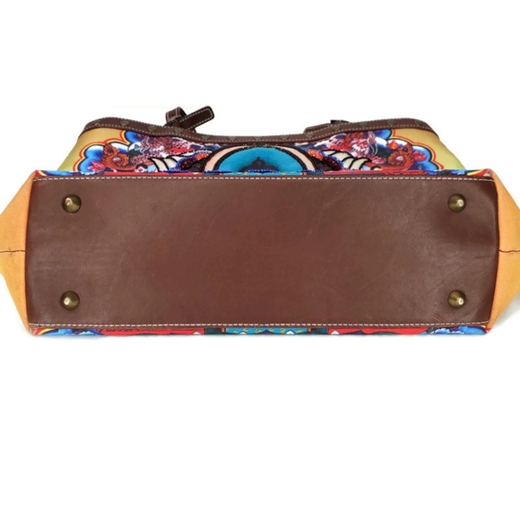 Isabella Fiore VINTAGE Buddha Shakyamuni Beaded Handbag/Tote - Picture 6 of 16